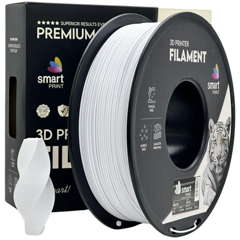 Smart Print - PETG Filament - Bílý (1,75 mm, 1 kg)